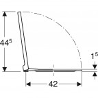 Geberit Xeno² tualetes poda vāks, SQ, balts 4