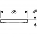 Geberit Xeno² tualetes poda vāks, SQ, balts 3