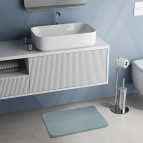 Gedy Fuzzy 50x80 vannas istabas paklājs, Gaiši zils 3