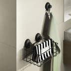 Gedy Hot dušas plaukts ar piesūcekni, Melns matēts 3