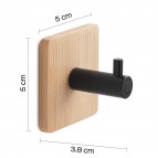 Gedy Juncos dvieļu āķis kvadrāts, Bambuss/Melns matēts 2