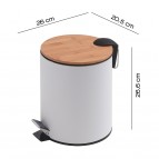 Gedy Kenta atkritumu tvertne 5 l, Balts matēts 2