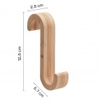 Gedy Merlino dvieļu āķis radiatoriem, Bambuss 2