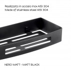 Gedy Nerva dušas plaukts 30 cm, Melns matēts 4