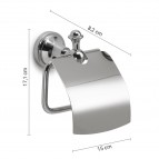 Gedy Nevis tualetes papīra turētājs ar pārsegu, Hroms 2