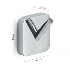 Gedy Tonga dvieļu āķi 2.gab, Hroms 2