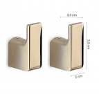 Gedy Pirenei dvieļu āķi 2.gab, Zelts 2