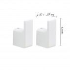 Gedy Pirenei dvieļu āķi 2.gab, Balts matēts 2