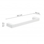 Gedy Pirenei dvieļu turētājs 350 mm, Balts matēts 2