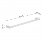 Gedy Pirenei dvieļu turētājs 600 mm, Balts matēts 2