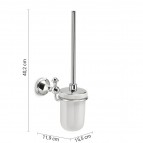 Gedy Nevis tualetes birste ar turētāju pie sienas, Hroms  2