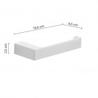 Gedy Pirenei tualetes papīra turētājs, Balts matēts 2