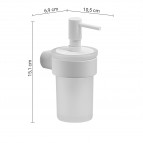 Gedy Pirenei ziepju dozators ar turētāju, Balts matēts 2