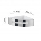 Gedy Poseidon stūra dušas plaukts, Hroms/Balts 2