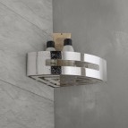 Gedy Poseidon stūra dušas plaukts, Hroms/Melns 3