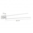 Gedy Tonga divzaru dvieļu turētājs 391 mm, Balts matēts 2