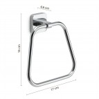 Gedy Tonga dvieļu turētāja riņķis, Hroms 3