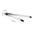 Gedy Lounge divzaru dvieļu turētājs 375 mm, Hroms 2