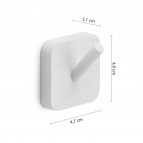 Gedy Tonga dvieļu āķi 2.gab, Balts matēts 2