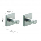 Gedy Fuji dvieļu āķi 2.gab, Hroms matēts 2