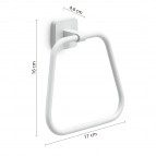 Gedy Tonga dvieļu turētāja riņķis, Balts matēts 2