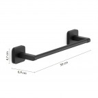 Gedy Tonga dvieļu turētājs 300 mm, Melns matēts 2