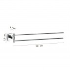 Gedy Tonga divzaru dvieļu turētājs 391 mm, Hroms 2