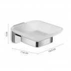 Gedy Tonga ziepju trauks ar turētāju, Hroms 3