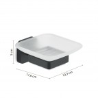 Gedy Tonga ziepju trauks ar turētāju, Melns matēts 2