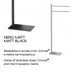 Gedy Trilly dvieļu turētāja statīvs, Melns matēts 4