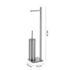 Gedy Trilly tualetes papīra un birstes turētājs, Hroms matēts 3