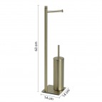 Gedy Trilly tualetes papīra un birstes turētājs, Zelts matēts 3