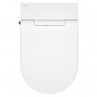 Genera Ultimate Oval Rimless bidē pods ar vāku un pulti, Balts panelis 7