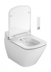 Genera Comfort Square Rimless bidē pods ar vāku un pulti, Balts 4
