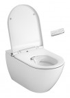 Genera Ultimate Oval Rimless bidē pods ar vāku un pulti, Balts panelis 5