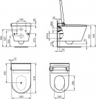 i.life E Rimless bidē pods ar SC vāku un vadības pulti, Balts 11