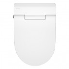 Genera Comfort Oval Rimless bidē pods ar vāku un pulti, Balts 5