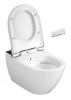 Genera Ultimate Oval Rimless bidē pods ar vāku un pulti, Melns panelis 7