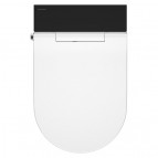 Genera Ultimate Oval Rimless bidē pods ar vāku un pulti, Melns panelis 8