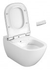 Genera Ultimate Square Rimless bidē pods ar vāku un pulti, Balts 6