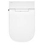 Genera Ultimate Square Rimless bidē pods ar vāku un pulti, Balts 5