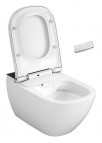 Genera Ultimate Square Rimless bidē pods ar vāku un pulti, Balts/Melns 6