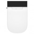 Genera Ultimate Square Rimless bidē pods ar vāku un pulti, Balts/Melns 5