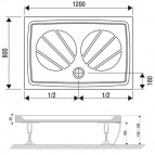 GIGANT PRO 120x80 Душевой поддон 3