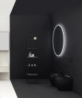 Glomp tualetes pods 51x36,5 cm, ar vāku NoRim ar Soft Close, melns 3