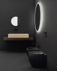 Glomp tualetes pods 51x36,5 cm, ar vāku NoRim ar Soft Close, melns 4