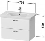 Izlietnes skapītis XBase ar DuraStyle izlietni 80 cm,balts 4