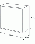 Graphic skapis 600x550x320 mm,balts 2