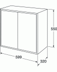 Graphic skapis 600x550x320 mm, zaļš 2