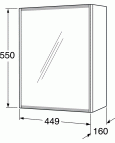 Graphic spoguļskapītis 450mm, zaļš 6